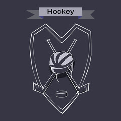 Hockey Badge Emblem Symbol
