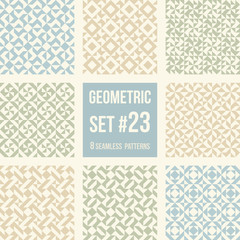 Set of eight geometric patterns