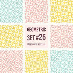 Set of eight geometric patterns