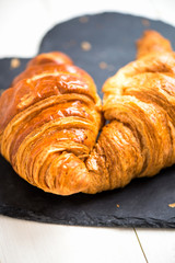 Two Fresh Croissants are ready for the Breakfast