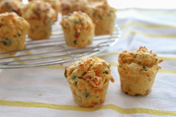 Homemade mini egg muffins Mini quiche, keto ketogenic diet, low carb food