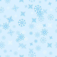 Seamless Pattern Snowflakes