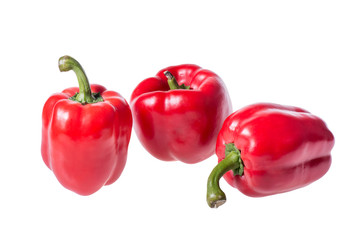 red bell pepper isolated on white background
