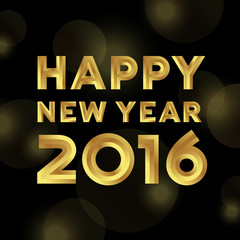 Naklejka premium Happy new year 2016 greeting card design