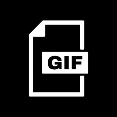The GIF icon. File format symbol. Flat