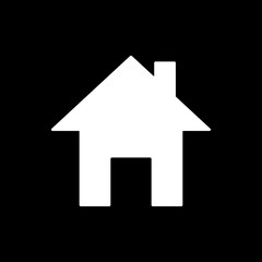 The home icon. House symbol. Flat