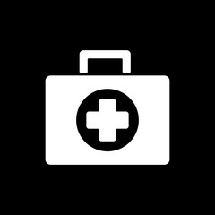 The medicine chest icon. Ambulance symbol. Flat