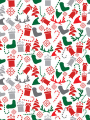 Seamless Christmas Elements Pattern