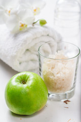 SPA concept with towel and orchid