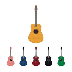 Acoustic guitars different color