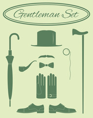Gentleman icon set