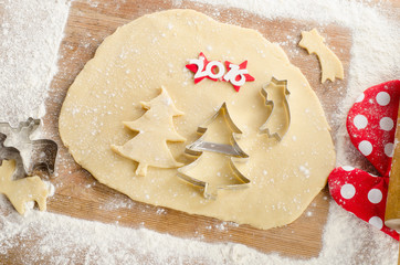 Cookies on a wooden background.