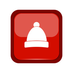 Cap icon on a red button