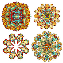 monochrome doodle flowers