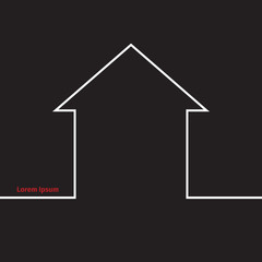 Advertising card with real estate silhouette