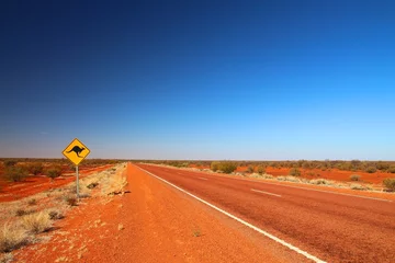 Fotobehang Australische verkeersbord op de snelweg © totajla