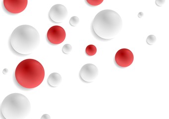 Red and grey circle balls abstract vector background