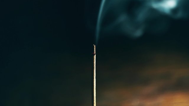 Mediataion incense stick smoking with filter