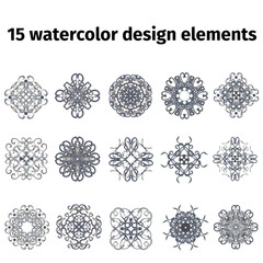 Watercolor design elements