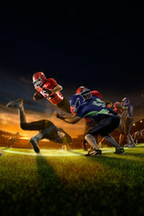 american football player in action