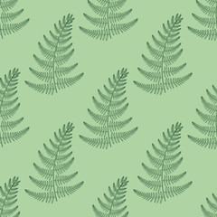 Obraz premium Zentangle vector Fern seamless pattern. Ornamental tribal Grass