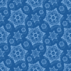 Seamless pattern with snowflakes