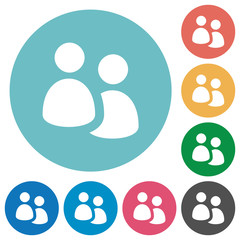 Flat user group icons