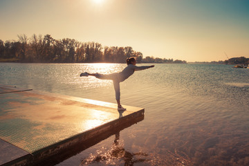 yoga by the lake