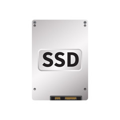 Vector illustration of solid-state disk drive icon front view