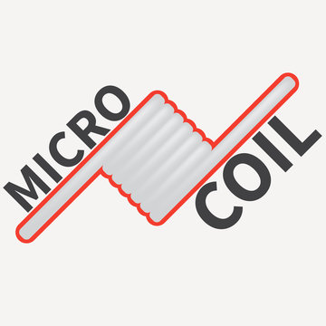 Vector illustration of microcoil for vaping