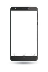 Vector cell phone on white background.