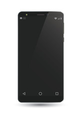 Vector cell phone on white background.