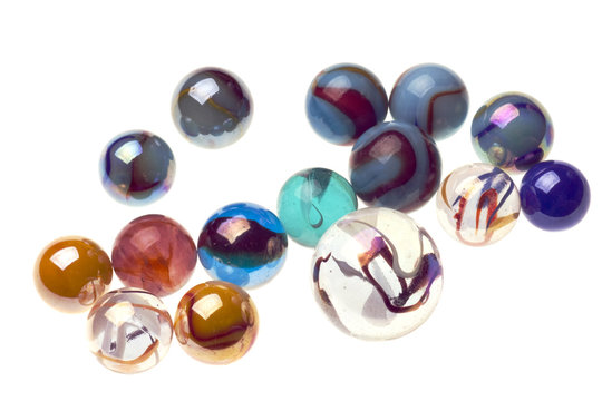 vintage marbles isolated
