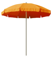 Beach umbrella - orange - obrazy, fototapety, plakaty