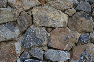 real stone wall surface with cement