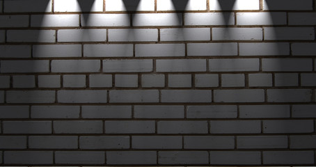 white brick wall corner as background