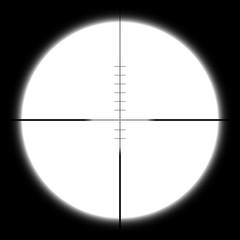 Vector sniper optical sight with crosshair and red dot