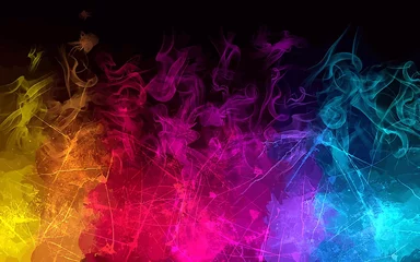 Poster Rainbow smoke background. Vector version © shekaka
