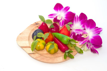 Deletable imitation fruits ,Thai dessert