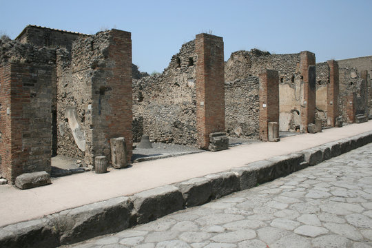 Pompeian street. Pompeii (Naples - Italy)