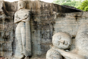 Single Rock Carved Buddhas - Polonnaruwa - Sri Lanka