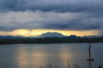 Vajiralongkorn dam at Khao Laem National Park in Kanchanaburi Province,Thailand.