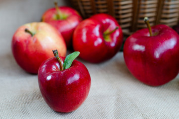Basket with apples