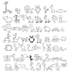 Obraz premium Children's drawings of animals