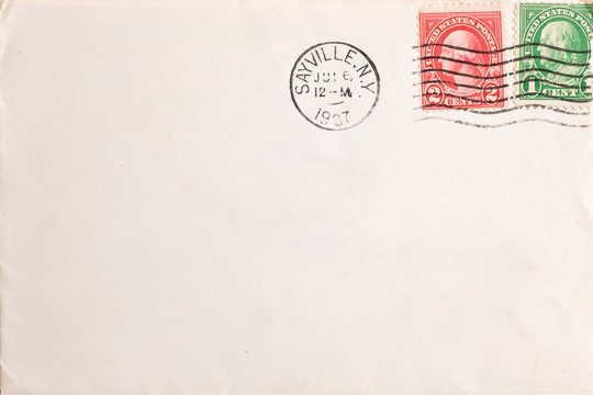 Vintage yellowed envelope