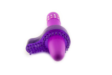 vibrating sex toy on white