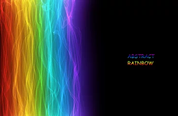 Tissu par mètre Vague abstraite abstract rainbow stripes