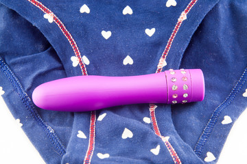 vibrating sex toy on white