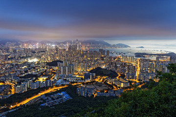 Obraz premium Hong Kong City Sunset