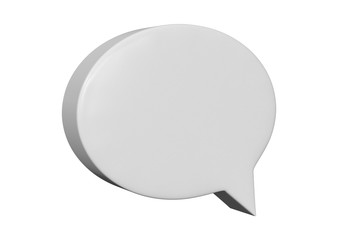 Speech balloon isolated on white background with path.